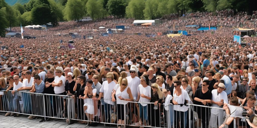 music festival crowd in Ticino