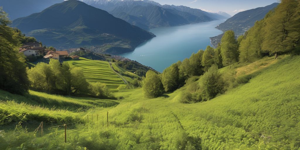 fiber optic cables in Ticino landscape